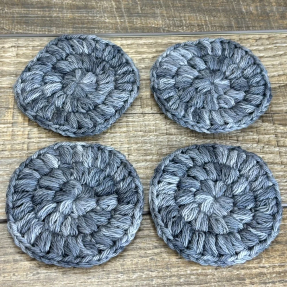 Handcrafted Crochet Face‎ Round Makeup Remover Scrubbies Set Cotton Yarn